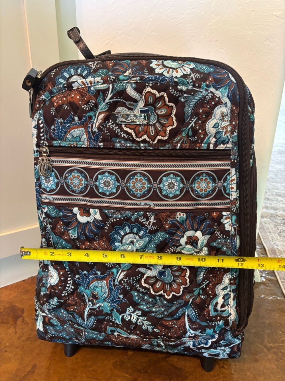 Vera Bradley Retired Print Java Blue Y2K 8pc Rolling Paisley Luggage Set - Picture 12 of 16